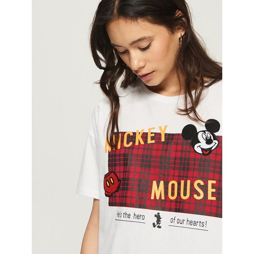 Sinsay - T-shirt Mickey Mouse - Biały