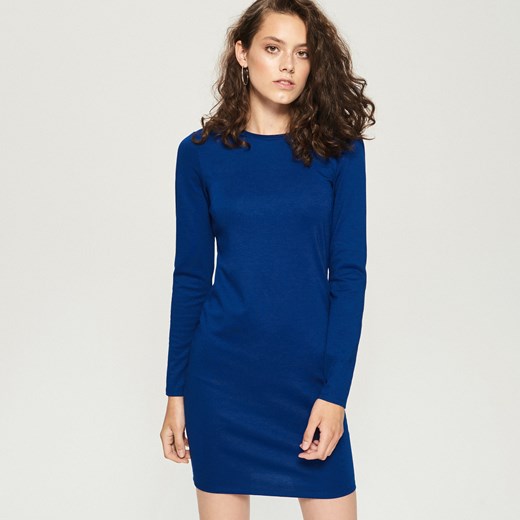 Sinsay - Dzianinowa sukienka - Niebieski