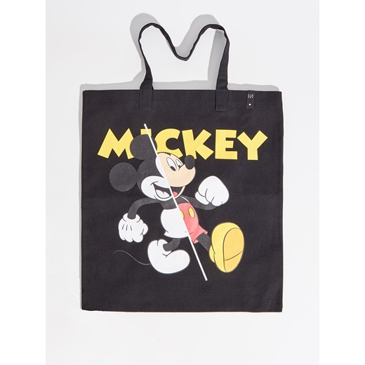 Sinsay - Bawełniana torba Mickey Mouse - Czarny