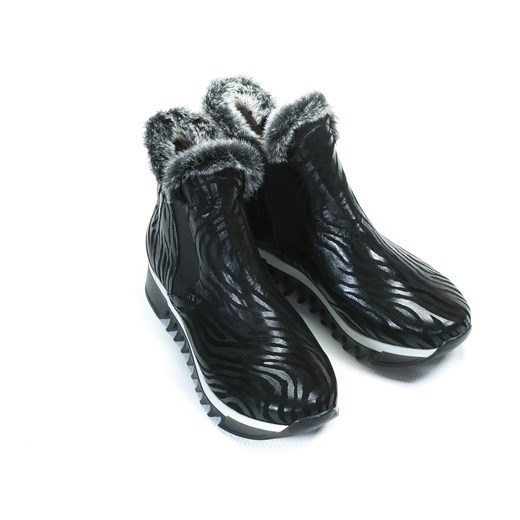 botki - skóra naturalna - model 485 - kolor czarny zebra  Zapato 40 zapato.com.pl