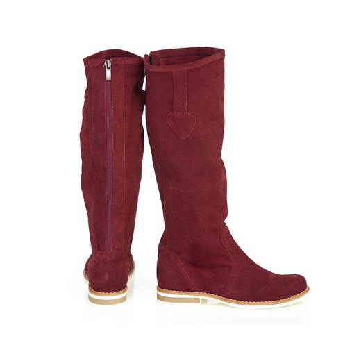 kozaki - skóra naturalna - model 127 - kolor oberżyna Zapato 40 zapato.com.pl