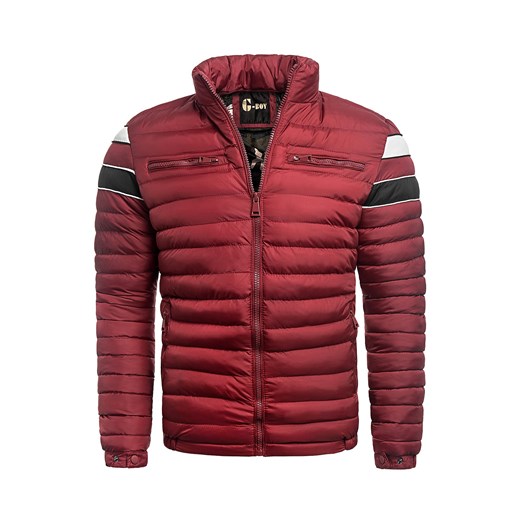 Męska kurtka zimowa 50A465 - czerwona Risardi  XL 