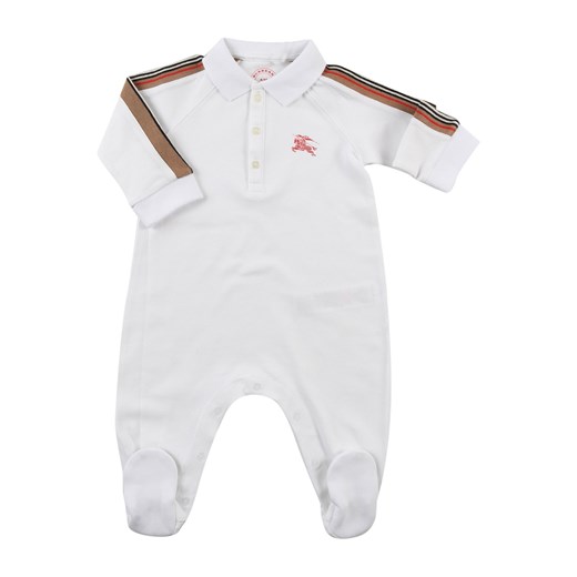 Odzież dla niemowląt Burberry biała bawełniana dla dziewczynki 