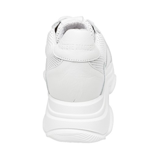 Sneakersy damskie Steve Madden białe bez wzorów na platformie młodzieżowe sznurowane 