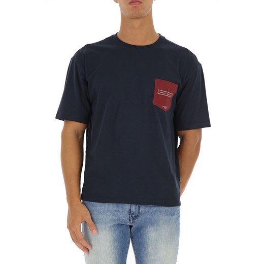 T-shirt męski Emporio Armani z bawełny z krótkimi rękawami 