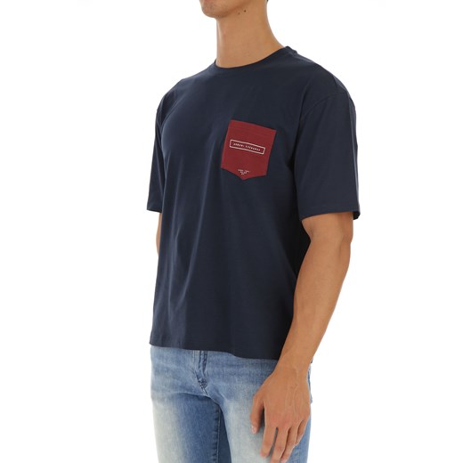 T-shirt męski Emporio Armani z krótkimi rękawami bez wzorów 