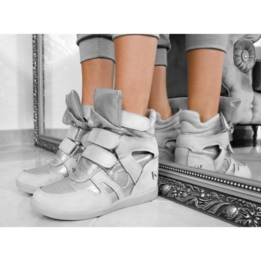 Sneakersy damskie Wilady ze skóry ekologicznej na rzepy 