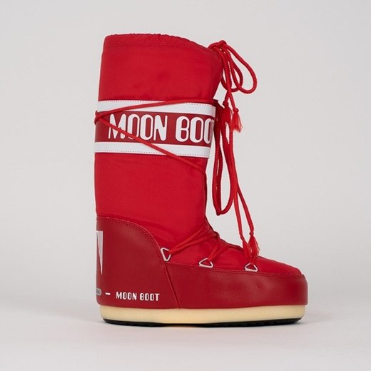 Śniegowce damskie Moon Boot na płaskiej podeszwie z gumy wiązane 