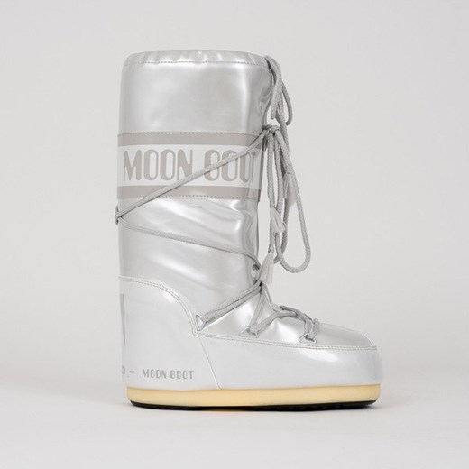 Śniegowce damskie Moon Boot casualowe wiązane bez wzorów ze skóry 