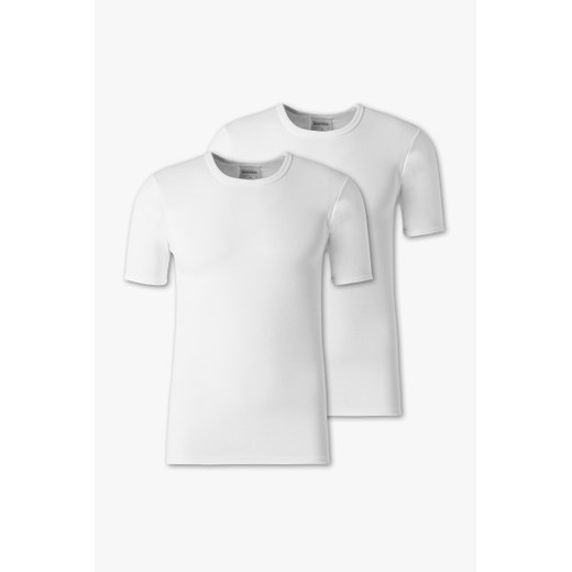 C&A T-shirty w drobny prążek z bawełny bio, Biały, Rozmiar: 5XL