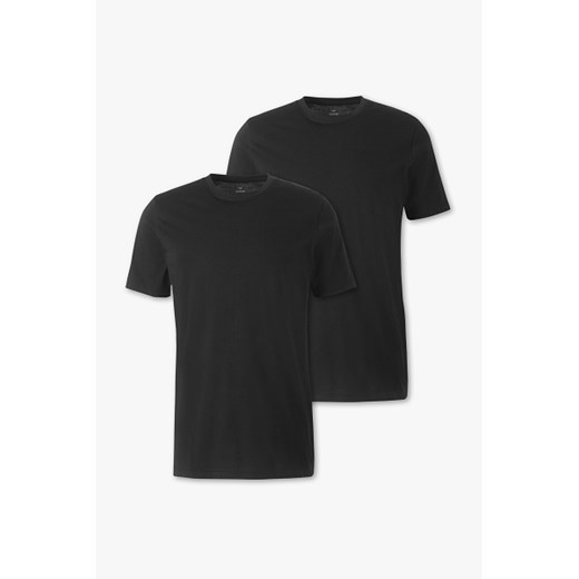 C&A T-shirt basic-biobawełna-2 szt., Czarny, Rozmiar: S