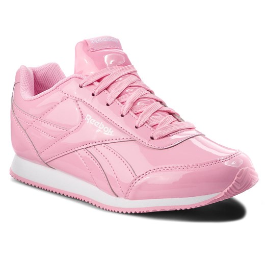 Buty sportowe damskie Reebok różowe gładkie z tworzywa sztucznego wiosenne sznurowane 