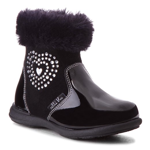 Buty zimowe dziecięce Nelli Blu na zamek czarne z tworzywa sztucznego 