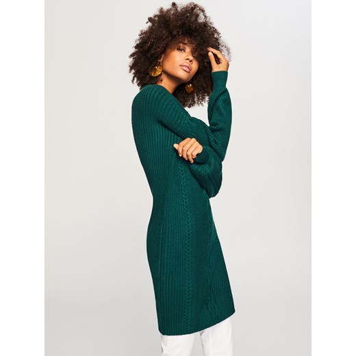 Sweter damski zielony Reserved bez wzorów 