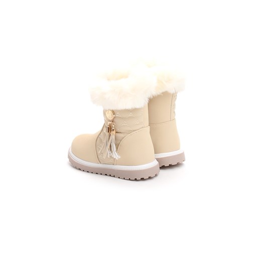 Born2be buty zimowe dziecięce kozaki ze skóry ekologicznej bez zapięcia 