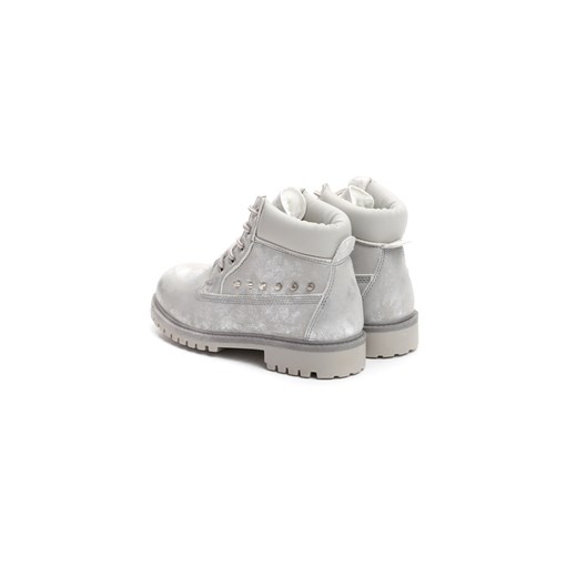 Buty zimowe dziecięce Born2be ze skóry ekologicznej sznurowane 