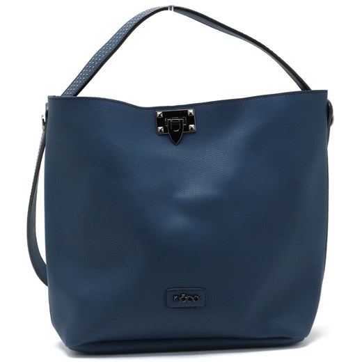 Shopper bag Nobo bez dodatków niebieska casual 