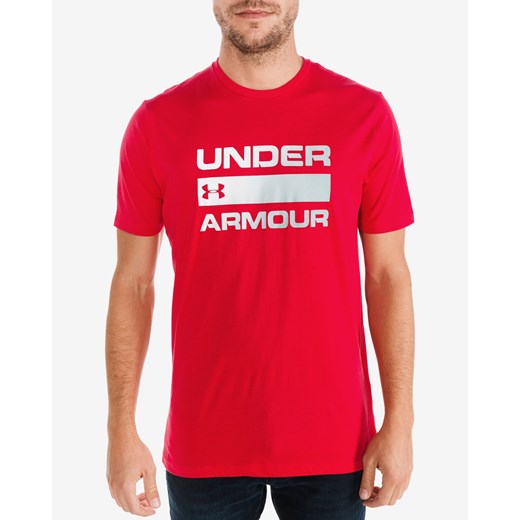 Koszulka sportowa Under Armour z napisami czerwona 