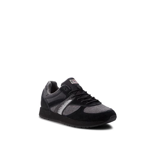 Buty sportowe damskie Napapijri sznurowane czarne na koturnie bez wzorów 