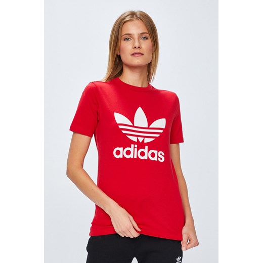 Bluzka damska Adidas Originals z krótkim rękawem casual z okrągłym dekoltem 