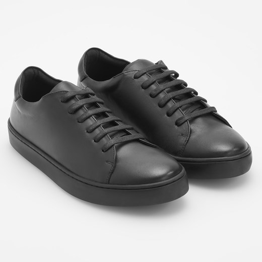 Reserved - Skórzane buty na grubej podeszwie - Czarny