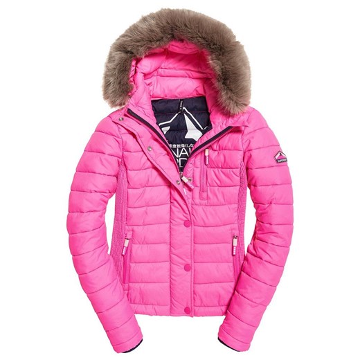 Superdry kurtka damska różowa nylonowa 