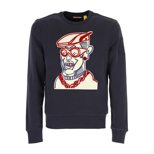 Bluza męska Moncler niebieska młodzieżowa 