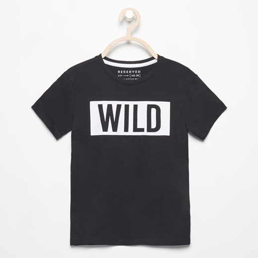 Reserved - T-shirt z nadrukiem WILD - Czarny