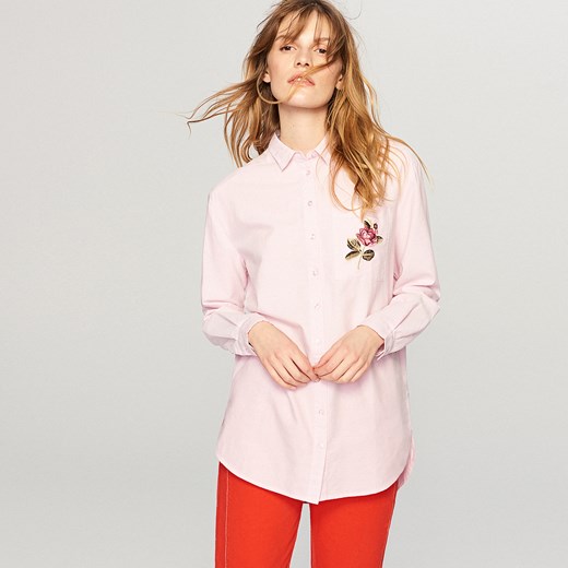 Reserved - Koszula z ozdobną kieszonką - Różowy
