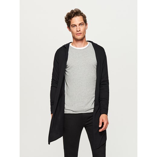 Reserved - Długi sweter z kapturem - Czarny