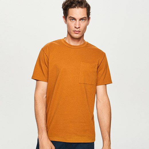 Reserved - T-shirt z bawełny organicznej - Brązowy