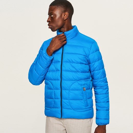 Reserved - Pikowana kurtka ze stójką - Niebieski