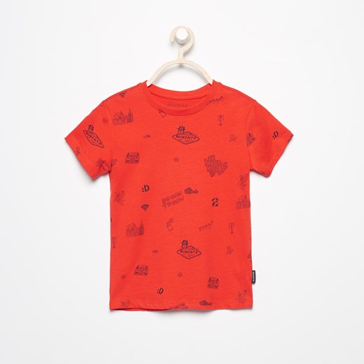 Reserved - T-shirt z nadrukiem - Czerwony