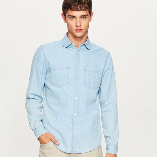 Reserved - Jeansowa koszula slim fit - Niebieski