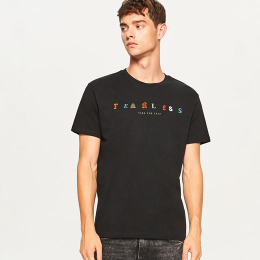 Reserved - T-shirt Fearless - Czarny