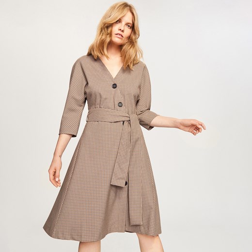 Reserved - Sukienka w kratę - Wielobarwn