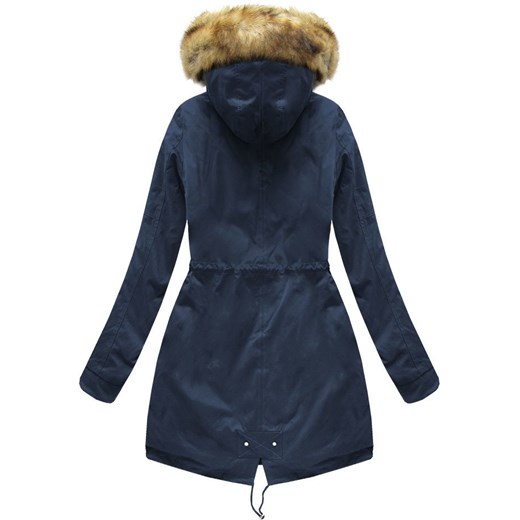 Parka damska Mhm bez wzorów w stylu marine poliestrowa