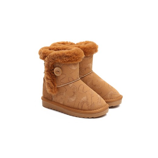 Buty zimowe dziecięce Multu śniegowce z zamszu 