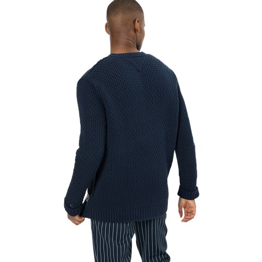 Sweter męski niebieski Tommy Jeans casualowy 