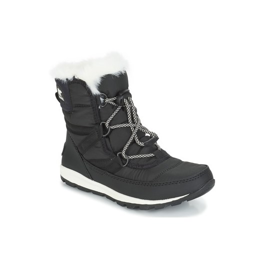 Buty zimowe dziecięce czarne Sorel koronkowe sznurowane 