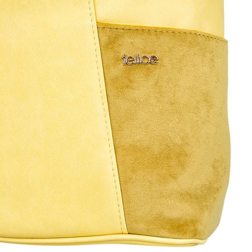 Shopper bag Felice w stylu młodzieżowym matowa ze skóry ekologicznej na ramię mieszcząca a4 
