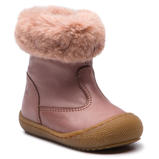 Buty zimowe dziecięce Naturino różowe z tworzywa sztucznego 