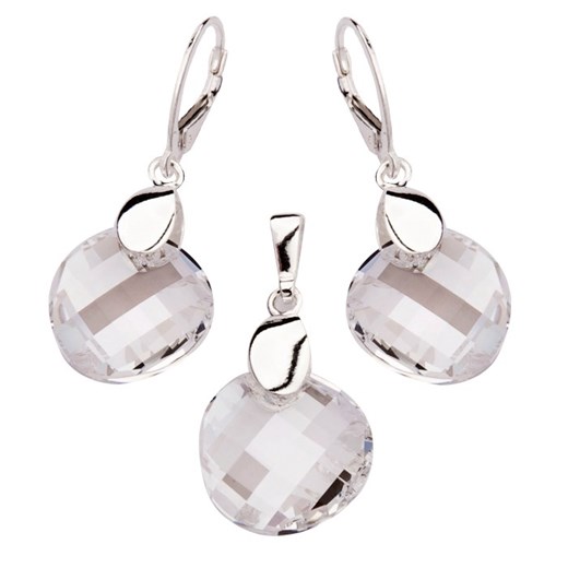 Komplet biżuterii Polcarat Design srebrny z kryształkami swarovskiego 