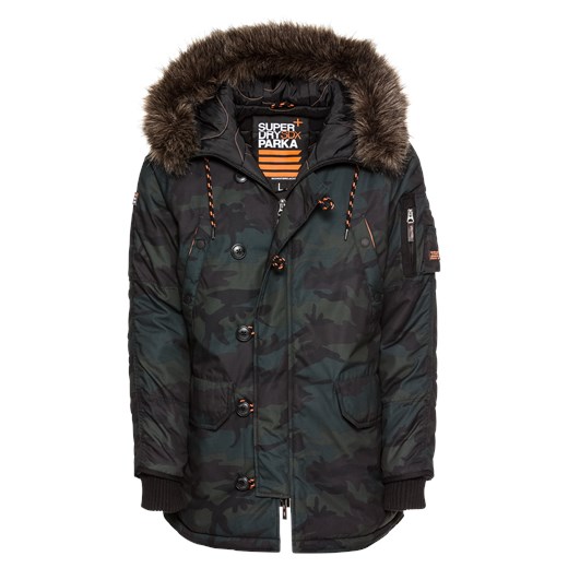 Wielokolorowa parka Superdry na zimę 