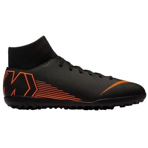 Buty piłkarskie turfy Mercurial SuperflyX VI Club TF Nike (czarno-pomarańczowe)