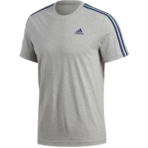 Koszulka męska Essentals Classics 3-Stripes Adidas (szary melanż)