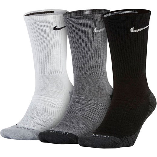 Skarpety tenisowe Dry Cushion Crew 3 pary Nike (białe/szare/czarne)