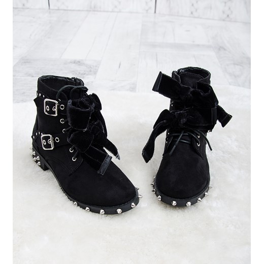 Buty zimowe dziecięce zamszowe sznurowane 