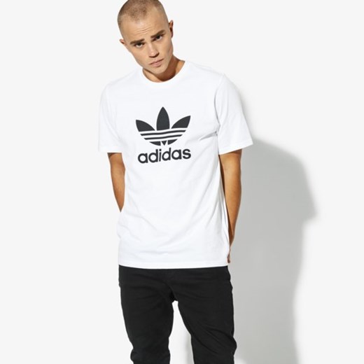 T-shirt męski biały Adidas z krótkimi rękawami 