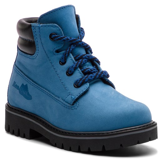 Buty zimowe dziecięce Renbut niebieskie bez wzorów wiązane 